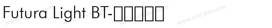 Futura Light BT字体转换